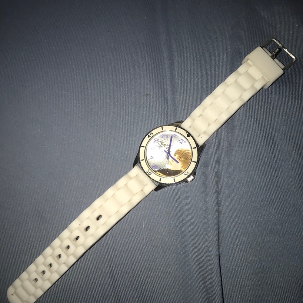 Justin Bieber soft band watch white band